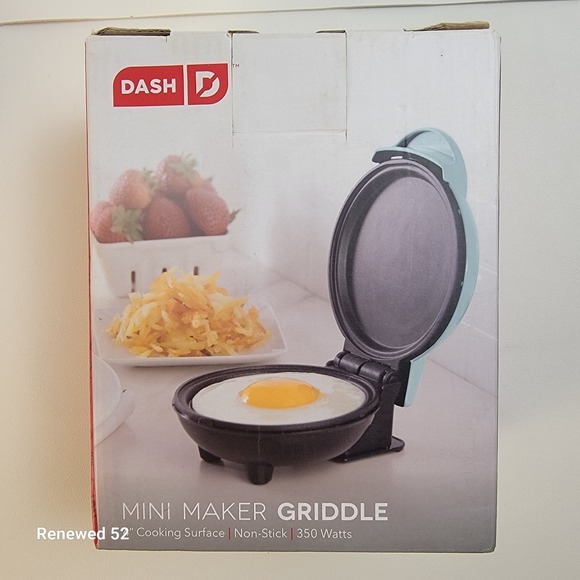 Dash Maker Mini Round Electric Griddle Blue for Individual Pancakes New - Picture 14 of 16